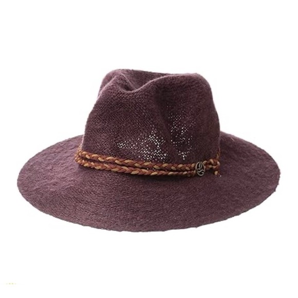 prAna Tempo Travel Hat Black Cherry Women's One Size Vegan Leather Chin Strap - Picture 2 of 9